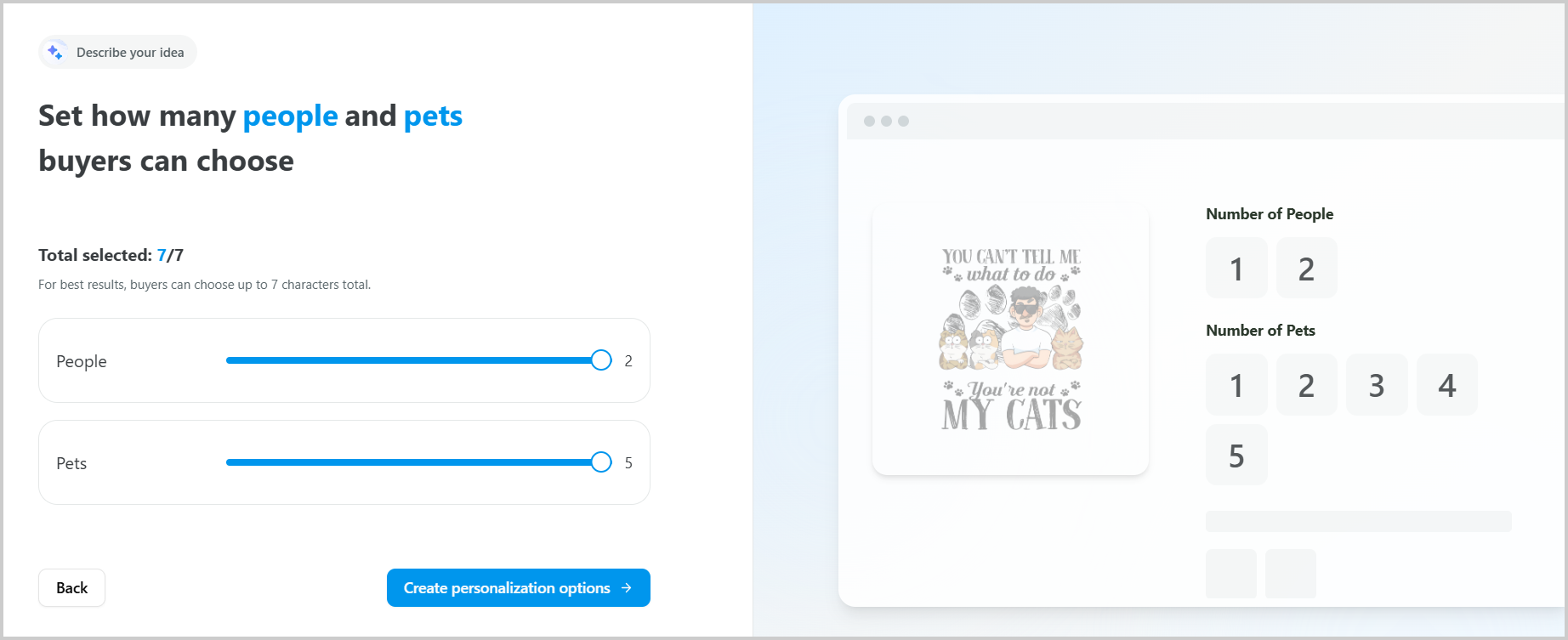 Personalization models: Details only vs Count and details